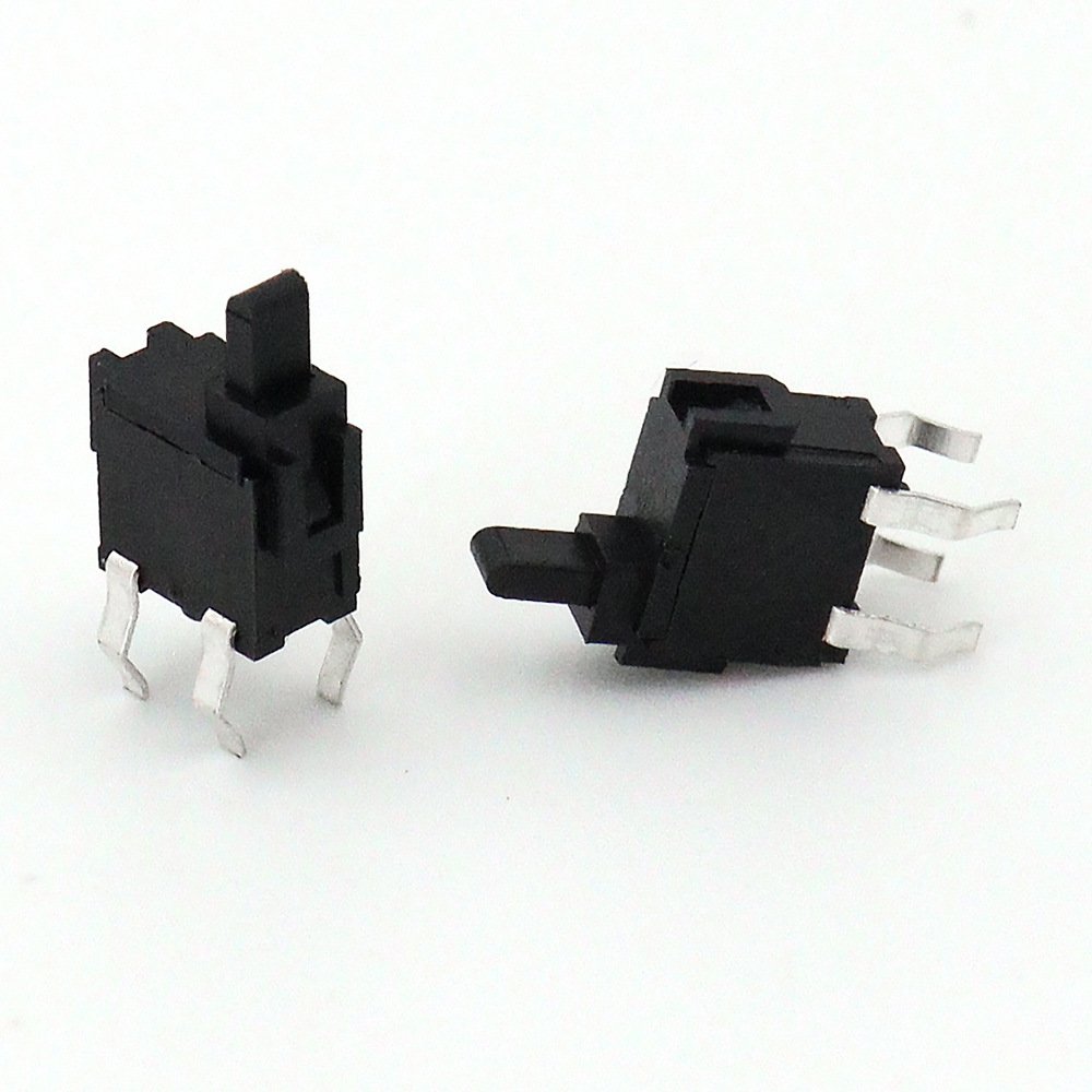 Vertical mini silent micro limit switch 4 pin through hole type for equipment door detection (1) Vertical Silent Mini Limit Switch, 4 Pin Through Hole Micro Connector for Door Press Detection - Image 1
