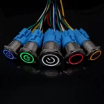 Factory direct metal push button switch 12/16/19/22mm with LED power start button, self-locking and self-reset - view 2