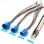 Metal push button switch 16 19 22mm with LED ring power symbol