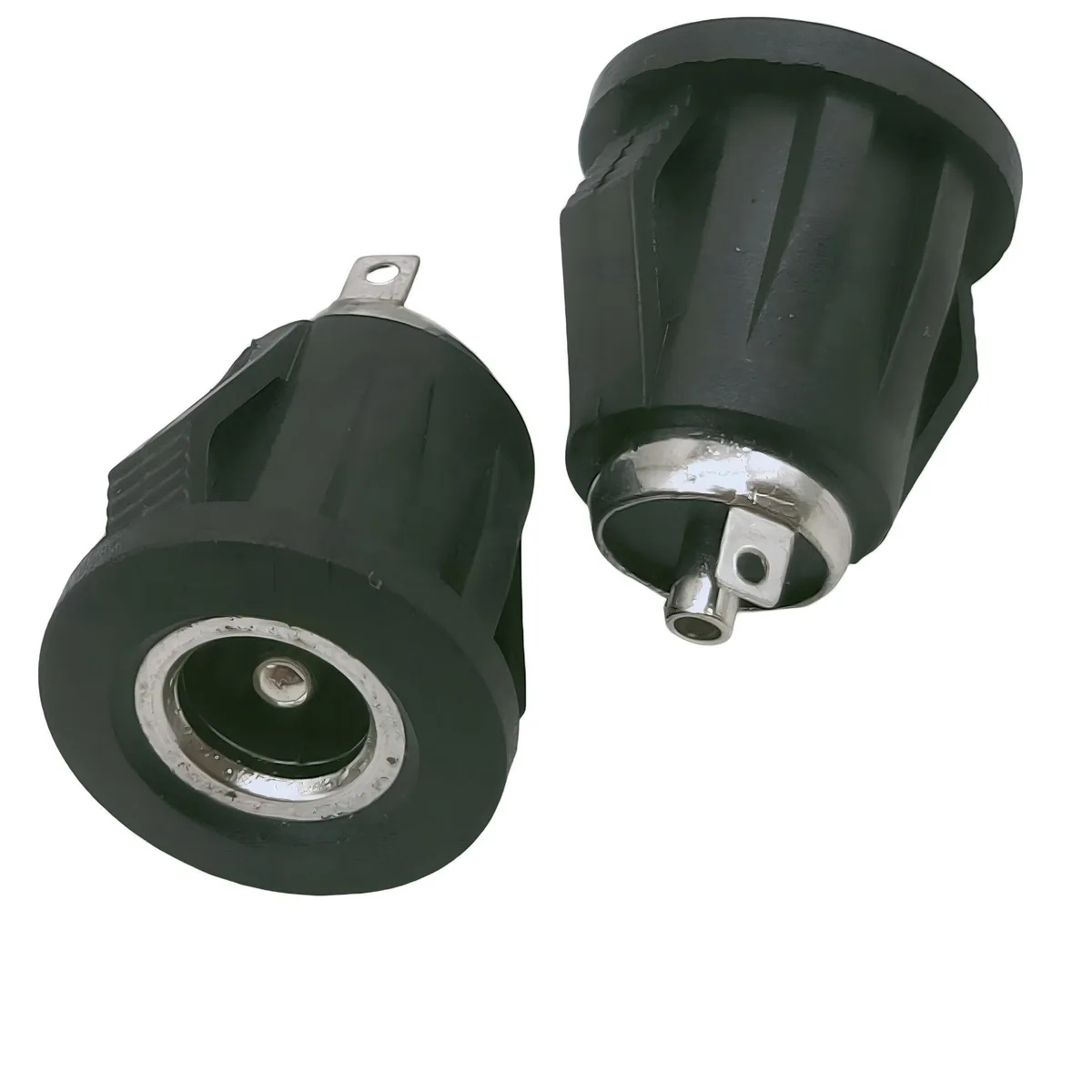 dc-002 DC-022D Snap-on Power Socket with Waterproof Cap and Terminal, Solid Copper High Current, Black 5.5*2.5mm Pin - Image 1