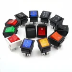 KCD4 rocker switch high current 20A toggle copper-silver contact power button four feet with light six feet two positions three positions