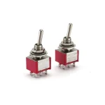 MTS-102 103 MTS-202 203 Micro Switch with Solder Terminals, 6-Pole Toggle Switch, Metal Waterproof