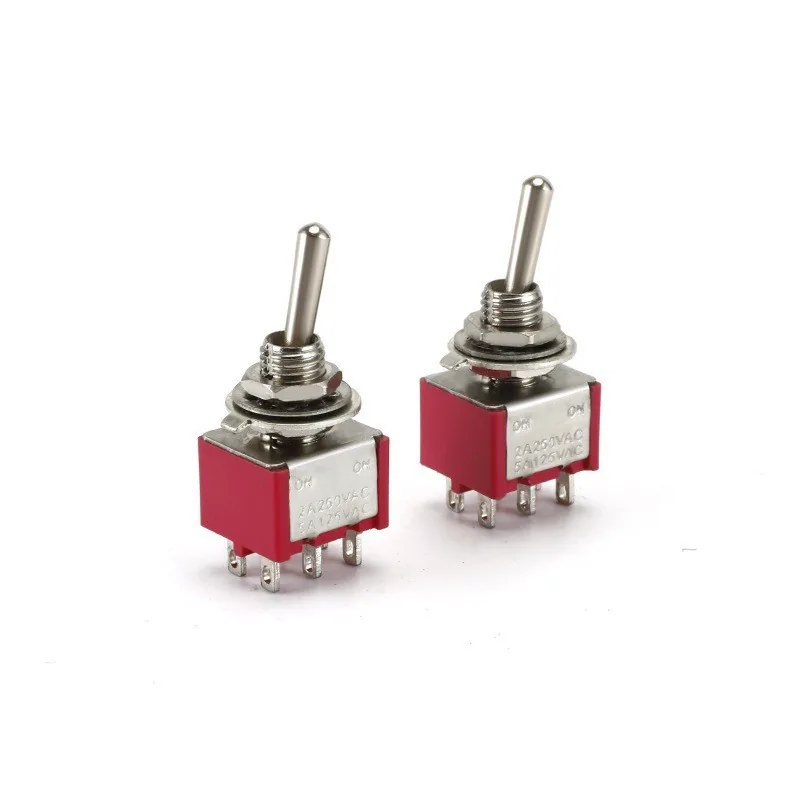 tog-003 MTS-102 103 MTS-202 203 Micro Switch with Solder Terminals, 6-Pole Toggle Switch, Metal Waterproof - Image 1