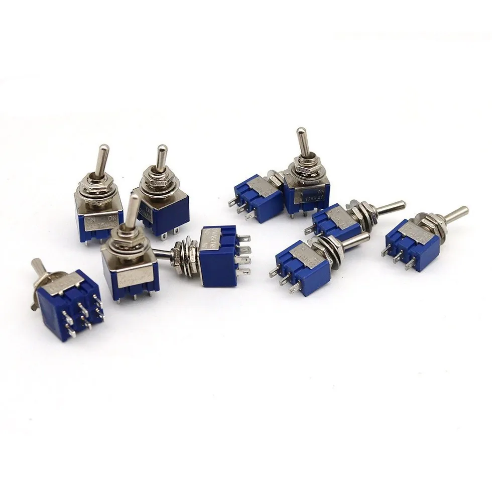 tog-004 MTS Micro Toggle Switch Single Pole Double Throw SPDT - ON-ON - ON-ON Rocker Switch - Image 1