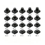 12*12 Waterproof Touch Switch, Double-layer Waterproof Membrane Plug-in Waterproof Switch 12x12 Waterproof Button
